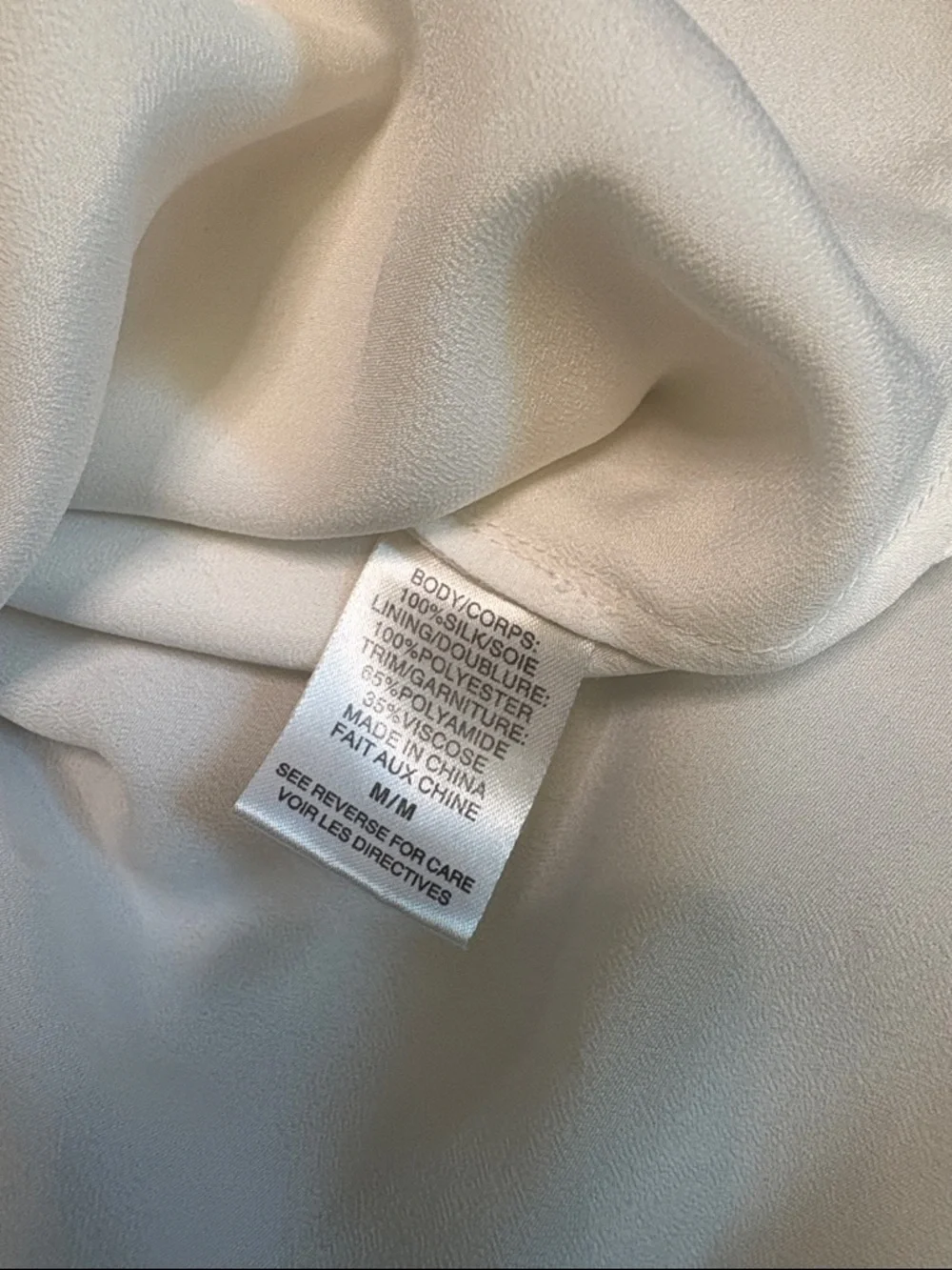 Cami NYC Cream Lace-Trim Racerback Silk Top - Picture 5 of 7